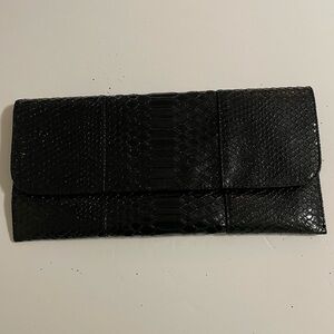 Black Snakeskin Clutch